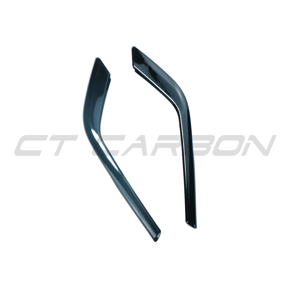 BMW 5 SERIES G60 & i5 2023+ GLOSS BLACK FRONT BUMPER CORNERS V2-Accessories-BLAK BY CT-CT Carbon - High-quality carbon fiber and gloss black aerodynamic parts for premium sports and luxury vehicles.