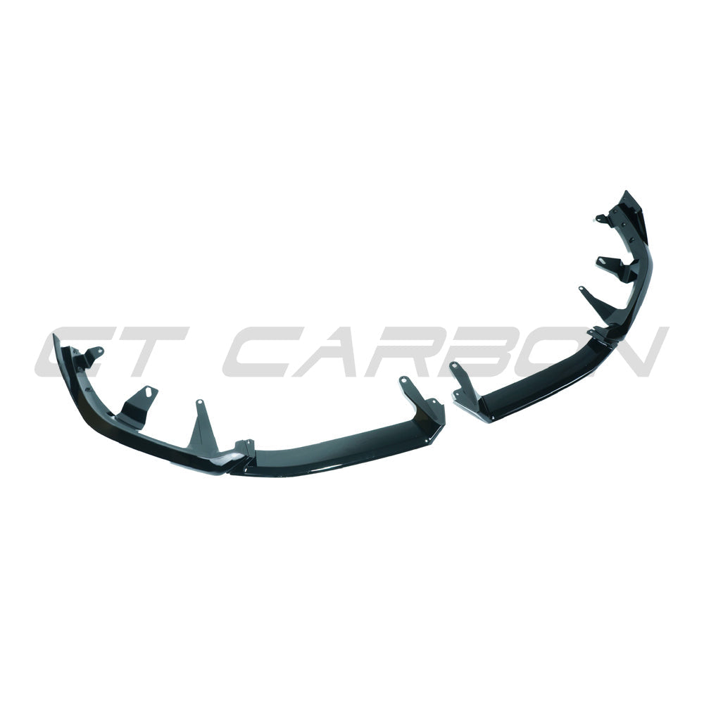 BMW 5 SERIES G60 & i5 2023+ GLOSS BLACK SPLITTER-Splitter-BLAK BY CT-CT Carbon - High-quality carbon fiber and gloss black aerodynamic parts for premium sports and luxury vehicles.