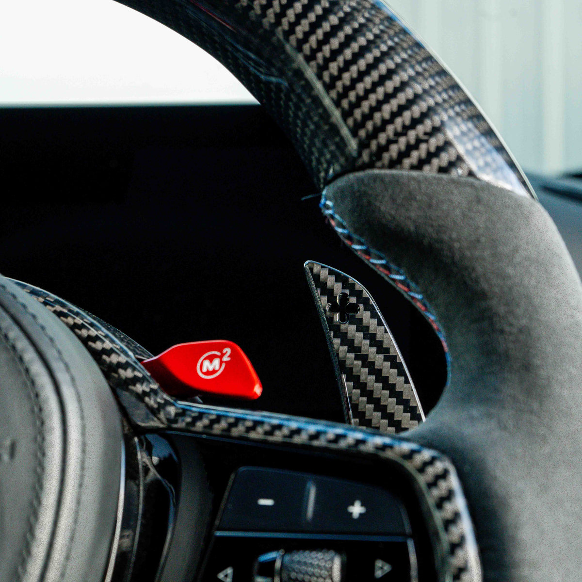 BMW CARBON FIBRE MAGNETIC SHIFTER PADDLES-Accessories-CT CARBON-CT Carbon - High-quality carbon fiber and gloss black aerodynamic parts for premium sports and luxury vehicles.