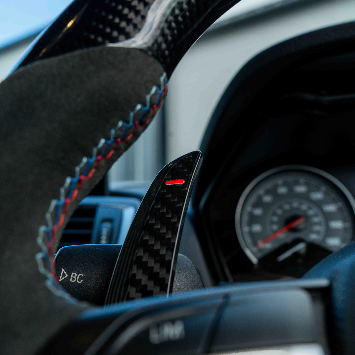 BMW CARBON FIBRE MAGNETIC SHIFTER PADDLES-Accessories-CT CARBON-CT Carbon - High-quality carbon fiber and gloss black aerodynamic parts for premium sports and luxury vehicles.