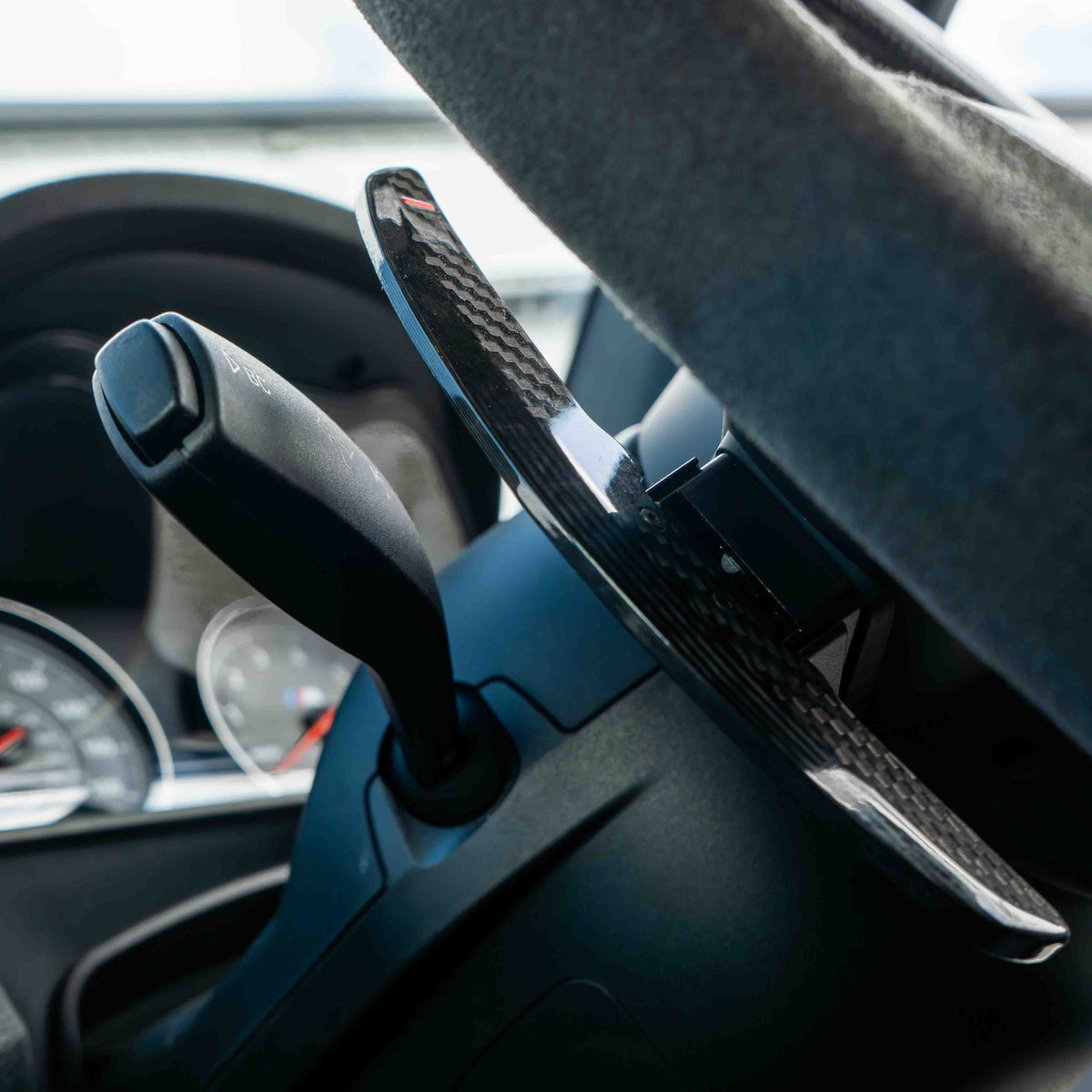 BMW CARBON FIBRE MAGNETIC SHIFTER PADDLES-Accessories-CT CARBON-CT Carbon - High-quality carbon fiber and gloss black aerodynamic parts for premium sports and luxury vehicles.