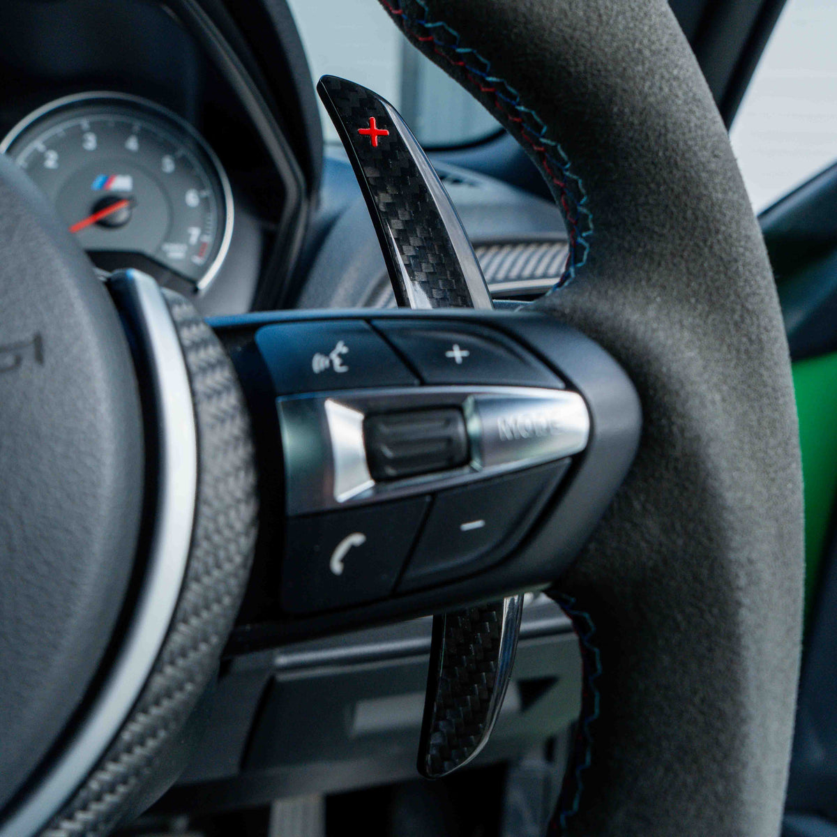 BMW CARBON FIBRE MAGNETIC SHIFTER PADDLES-Accessories-CT CARBON-CT Carbon - High-quality carbon fiber and gloss black aerodynamic parts for premium sports and luxury vehicles.