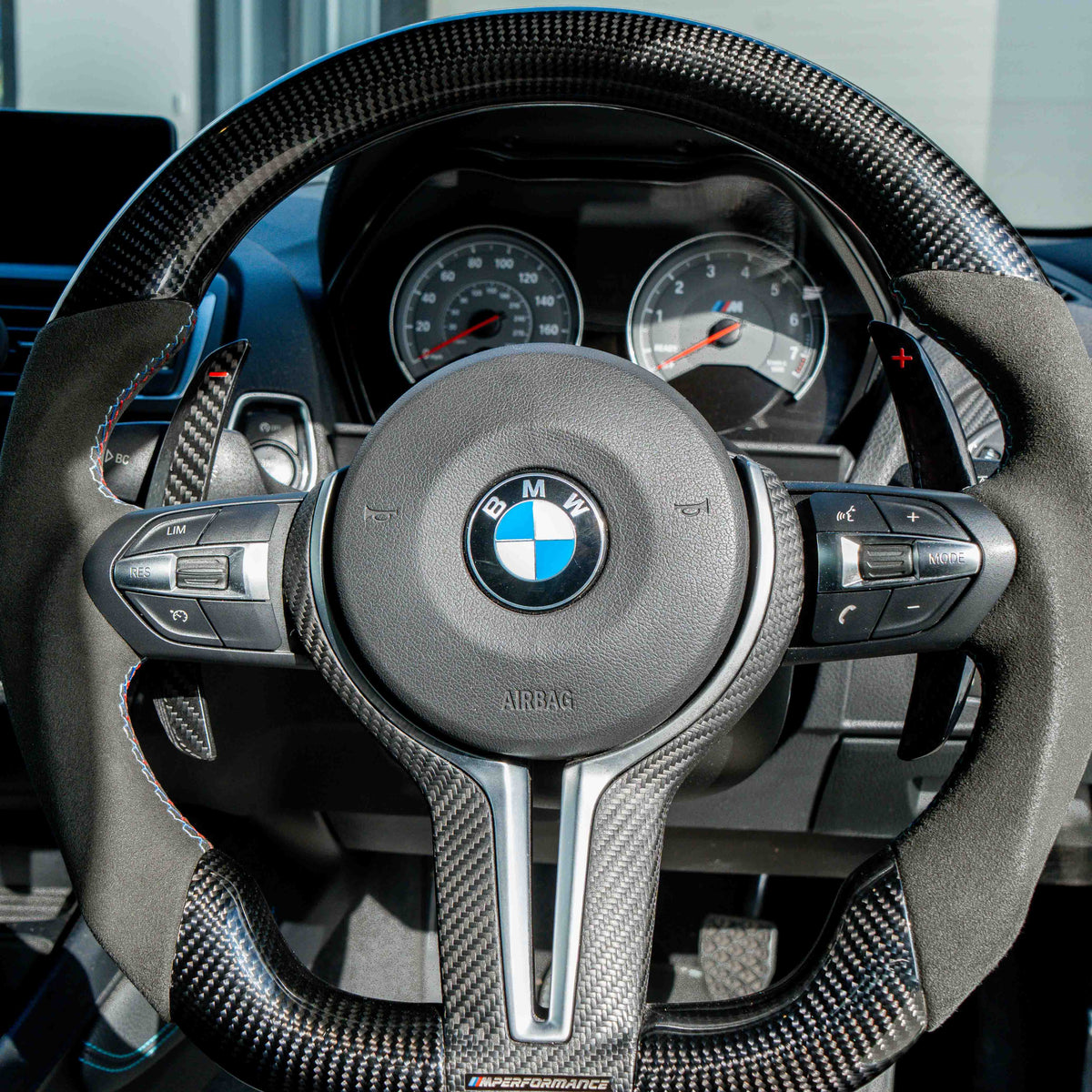 BMW CARBON FIBRE MAGNETIC SHIFTER PADDLES-Accessories-CT CARBON-CT Carbon - High-quality carbon fiber and gloss black aerodynamic parts for premium sports and luxury vehicles.