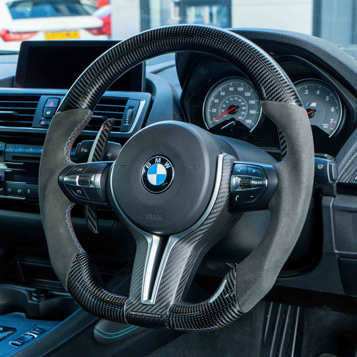 BMW CARBON FIBRE MAGNETIC SHIFTER PADDLES-Accessories-CT CARBON-CT Carbon - High-quality carbon fiber and gloss black aerodynamic parts for premium sports and luxury vehicles.