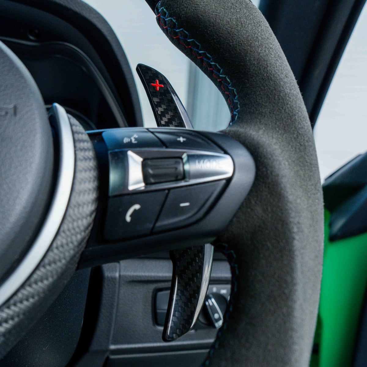 BMW CARBON FIBRE MAGNETIC SHIFTER PADDLES-Accessories-CT CARBON-CT Carbon - High-quality carbon fiber and gloss black aerodynamic parts for premium sports and luxury vehicles.