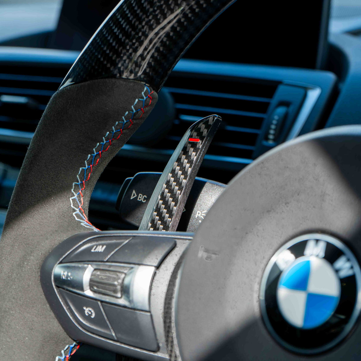 BMW CARBON FIBRE MAGNETIC SHIFTER PADDLES-Accessories-CT CARBON-CT Carbon - High-quality carbon fiber and gloss black aerodynamic parts for premium sports and luxury vehicles.