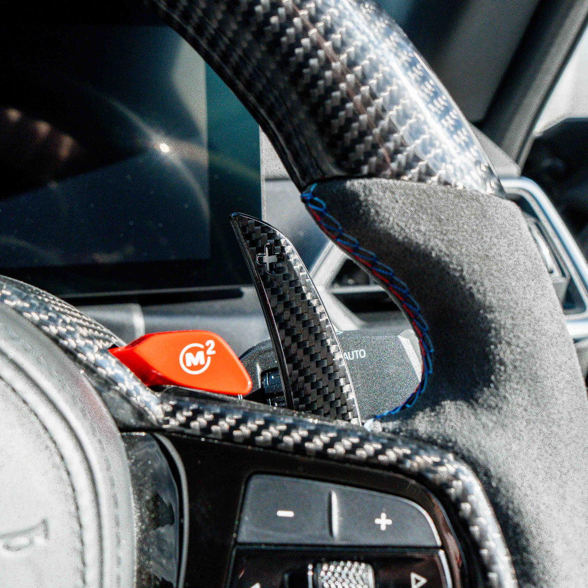BMW CARBON FIBRE MAGNETIC SHIFTER PADDLES-Accessories-CT CARBON-CT Carbon - High-quality carbon fiber and gloss black aerodynamic parts for premium sports and luxury vehicles.