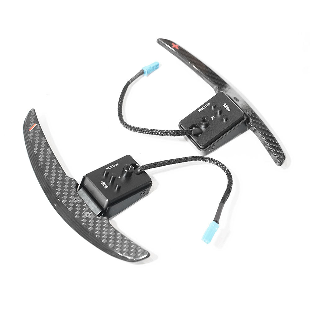 BMW CARBON FIBRE MAGNETIC SHIFTER PADDLES-Accessories-CT CARBON-CT Carbon - High-quality carbon fiber and gloss black aerodynamic parts for premium sports and luxury vehicles.
