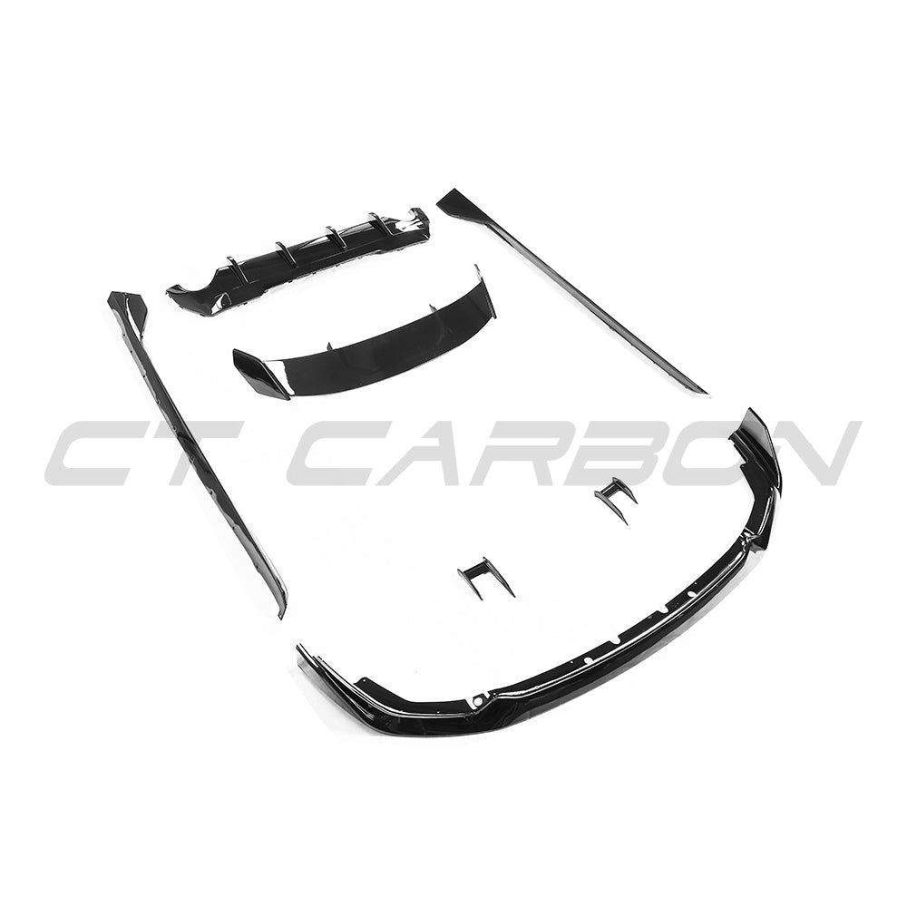 BMW F40 1 SERIES GLOSS BLACK KIT - MP STYLE-Kit-BLAK BY CT-CT Carbon - High-quality carbon fiber and gloss black aerodynamic parts for premium sports and luxury vehicles.