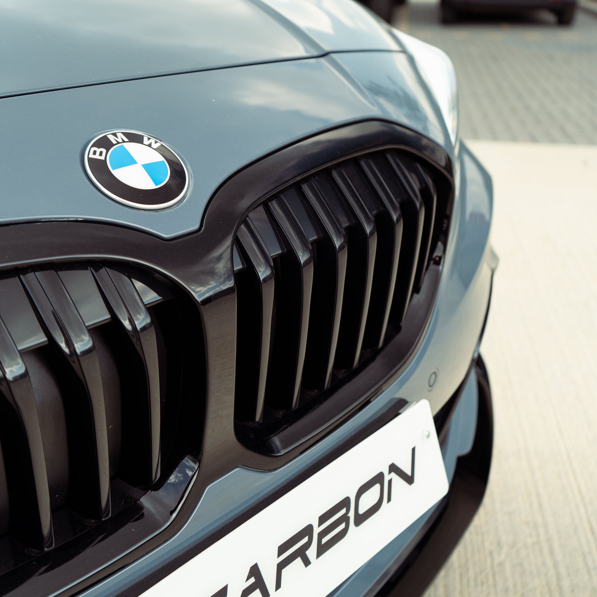 BMW F40 1 SERIES GLOSS BLACK SINGLE SLAT GRILLE - BLAK BY CT CARBON-Grille-BLAK BY CT-CT Carbon - High-quality carbon fiber and gloss black aerodynamic parts for premium sports and luxury vehicles.