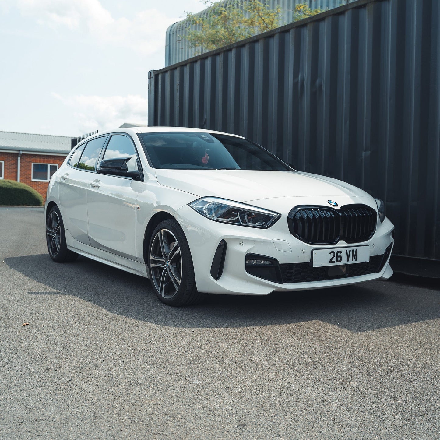 BLAK BY CT GRILLE BMW F40 1 SERIES GLOSS BLACK SINGLE SLAT GRILLE - BLAK BY CT CARBON