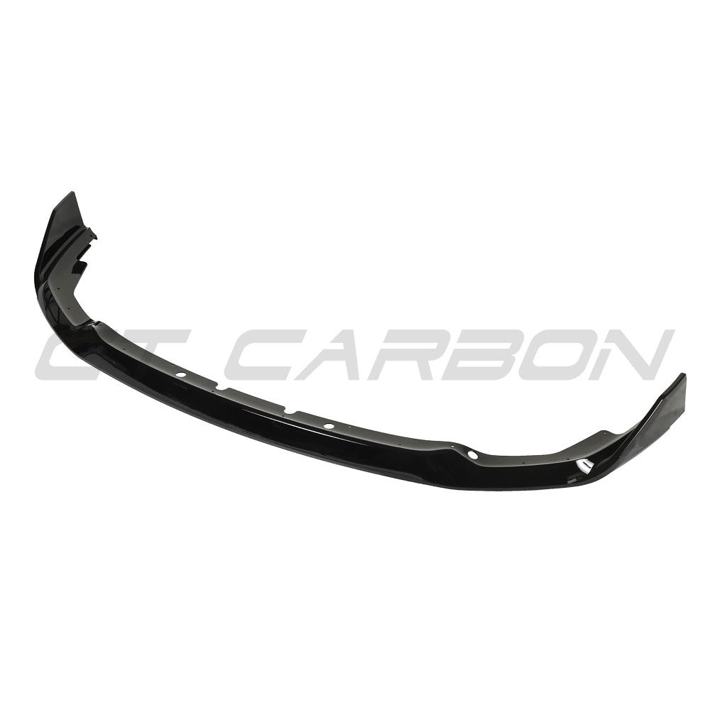 BMW F40 1 SERIES GLOSS BLACK SPLITTER - MP STYLE-Splitter-BLAK BY CT-CT Carbon - High-quality carbon fiber and gloss black aerodynamic parts for premium sports and luxury vehicles.