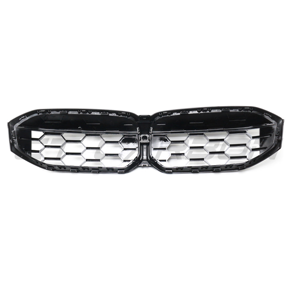 BMW G20/G21 3 SERIES LCI GLOSS BLACK FRONT GRILLE-Grille-BLAK BY CT-CT Carbon - High-quality carbon fiber and gloss black aerodynamic parts for premium sports and luxury vehicles.