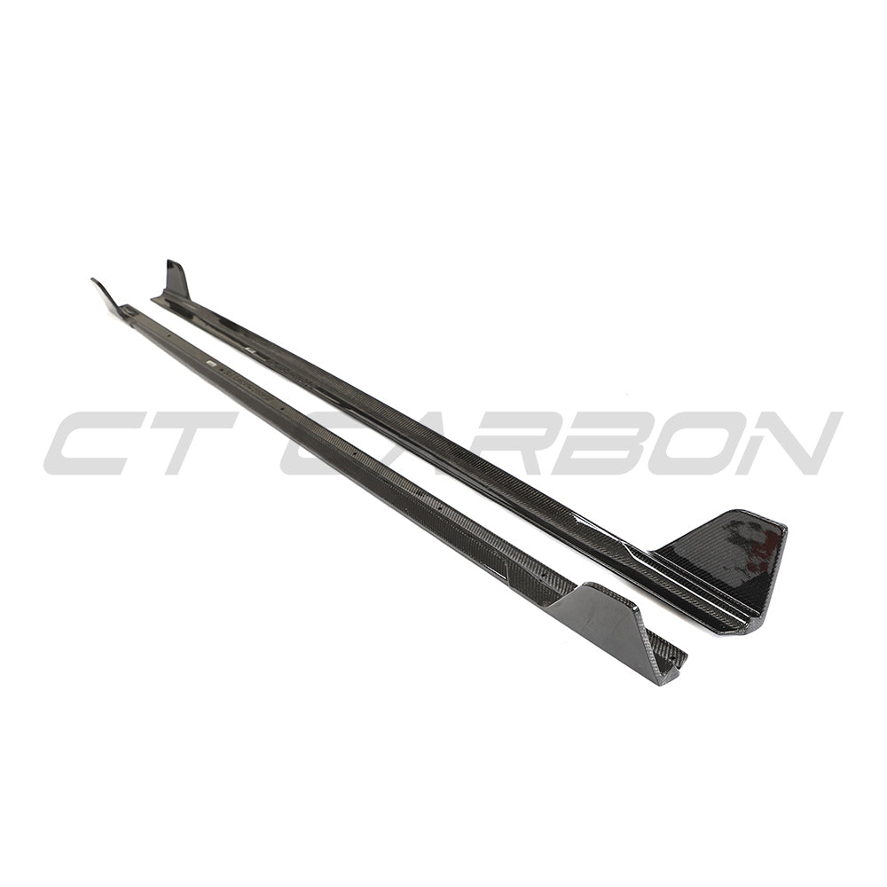 BMW G42 2 SERIES CARBON FIBRE FULL LENGTH SIDE SKIRTS-Side Skirts-CT CARBON-CT Carbon - High-quality carbon fiber and gloss black aerodynamic parts for premium sports and luxury vehicles.