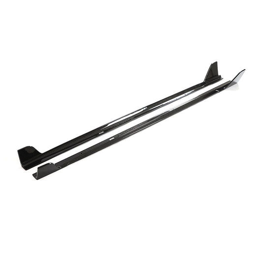 BMW G42 2 SERIES CARBON FIBRE FULL LENGTH SIDE SKIRTS-Side Skirts-CT CARBON-CT Carbon - High-quality carbon fiber and gloss black aerodynamic parts for premium sports and luxury vehicles.