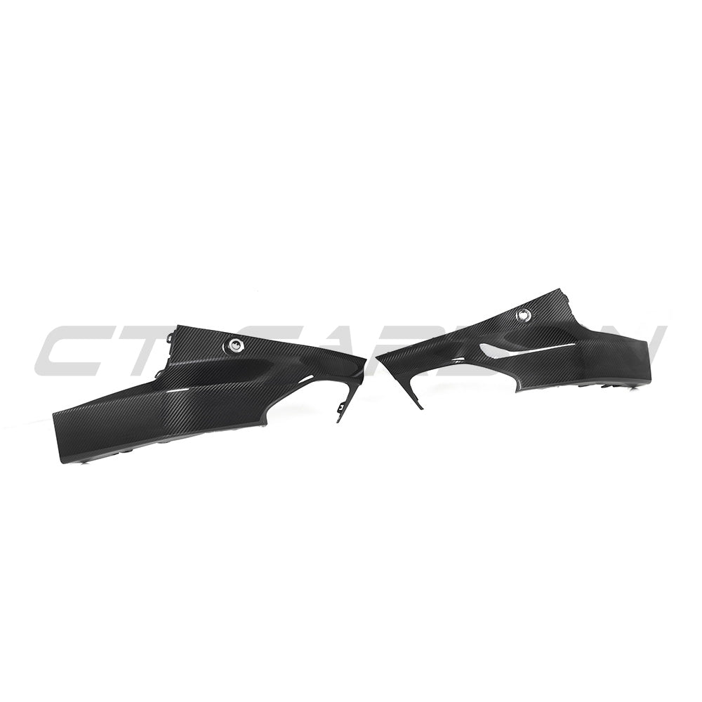 BMW G42 2 SERIES CARBON FIBRE REAR BUMPER CORNERS-Accessories-CT CARBON-CT Carbon - High-quality carbon fiber and gloss black aerodynamic parts for premium sports and luxury vehicles.