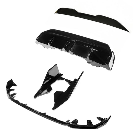 BMW G42 2 SERIES FULL GLOSS BLACK KIT - MP STYLE-Kit-BLAK BY CT-CT Carbon - High-quality carbon fiber and gloss black aerodynamic parts for premium sports and luxury vehicles.