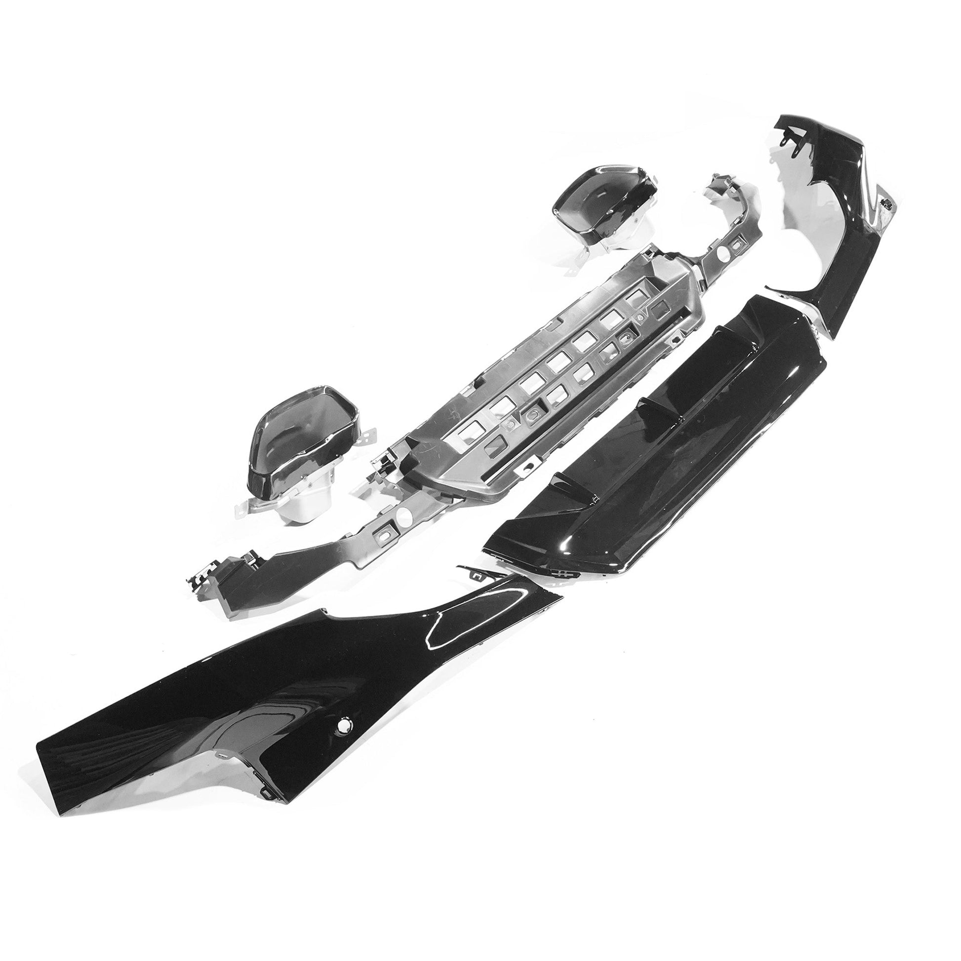 BMW G42 2 SERIES FULL GLOSS BLACK KIT - V1-Kit-BLAK BY CT-CT Carbon - High-quality carbon fiber and gloss black aerodynamic parts for premium sports and luxury vehicles.