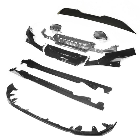 BMW G42 2 SERIES FULL GLOSS BLACK KIT - V1-Kit-BLAK BY CT-CT Carbon - High-quality carbon fiber and gloss black aerodynamic parts for premium sports and luxury vehicles.