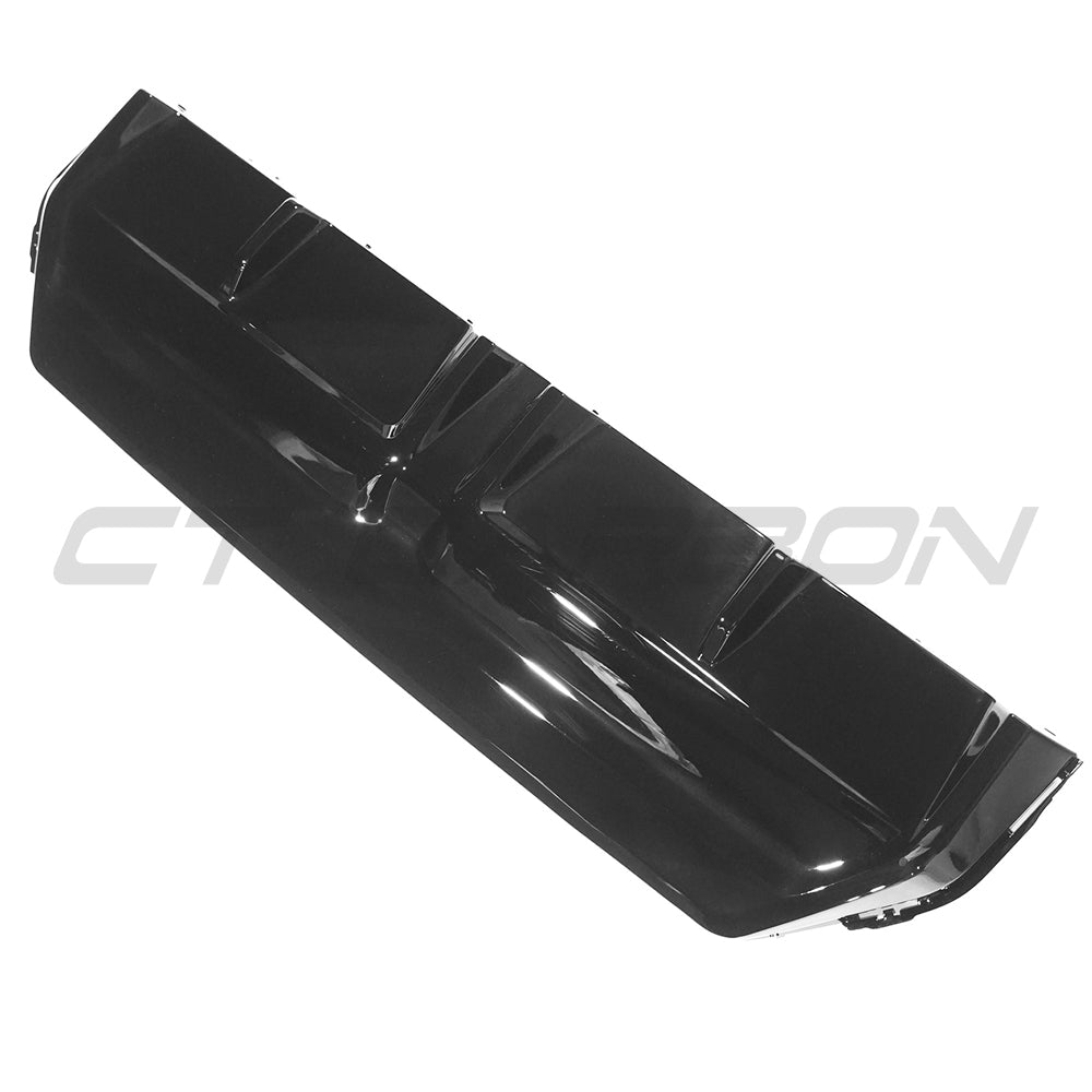 BMW G42 2 SERIES GLOSS BLACK DIFFUSER - MP STYLE-Diffuser-BLAK BY CT-CT Carbon - High-quality carbon fiber and gloss black aerodynamic parts for premium sports and luxury vehicles.