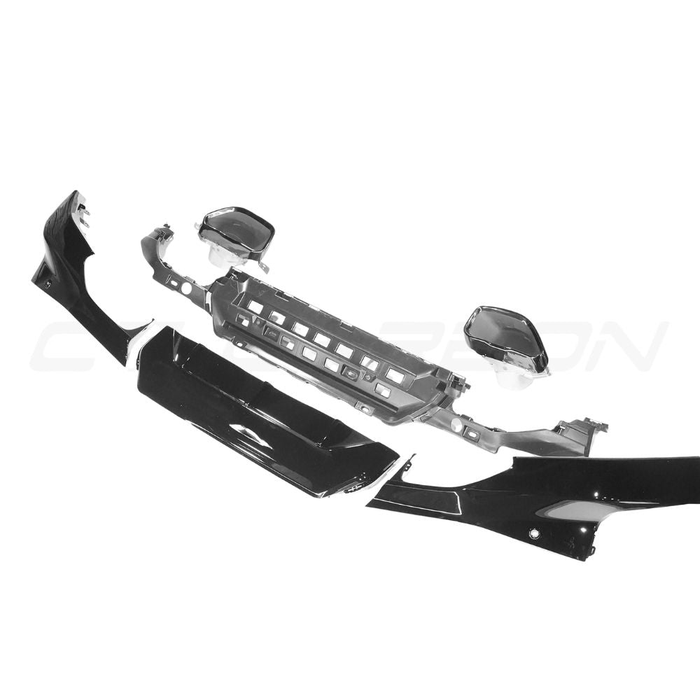 BMW G42 2 SERIES GLOSS BLACK DIFFUSER WITH TIPS - 240i STYLE-Diffuser-BLAK BY CT-CT Carbon - High-quality carbon fiber and gloss black aerodynamic parts for premium sports and luxury vehicles.