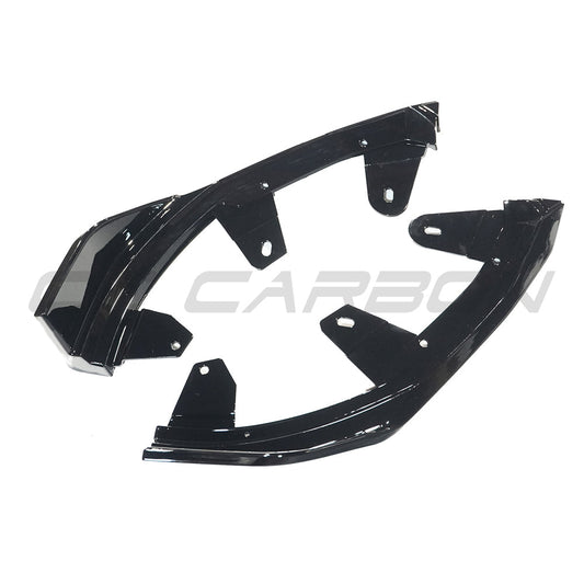 BMW G42 2 SERIES GLOSS BLACK SPLITTER - MP STYLE-Splitter-BLAK BY CT-CT Carbon - High-quality carbon fiber and gloss black aerodynamic parts for premium sports and luxury vehicles.