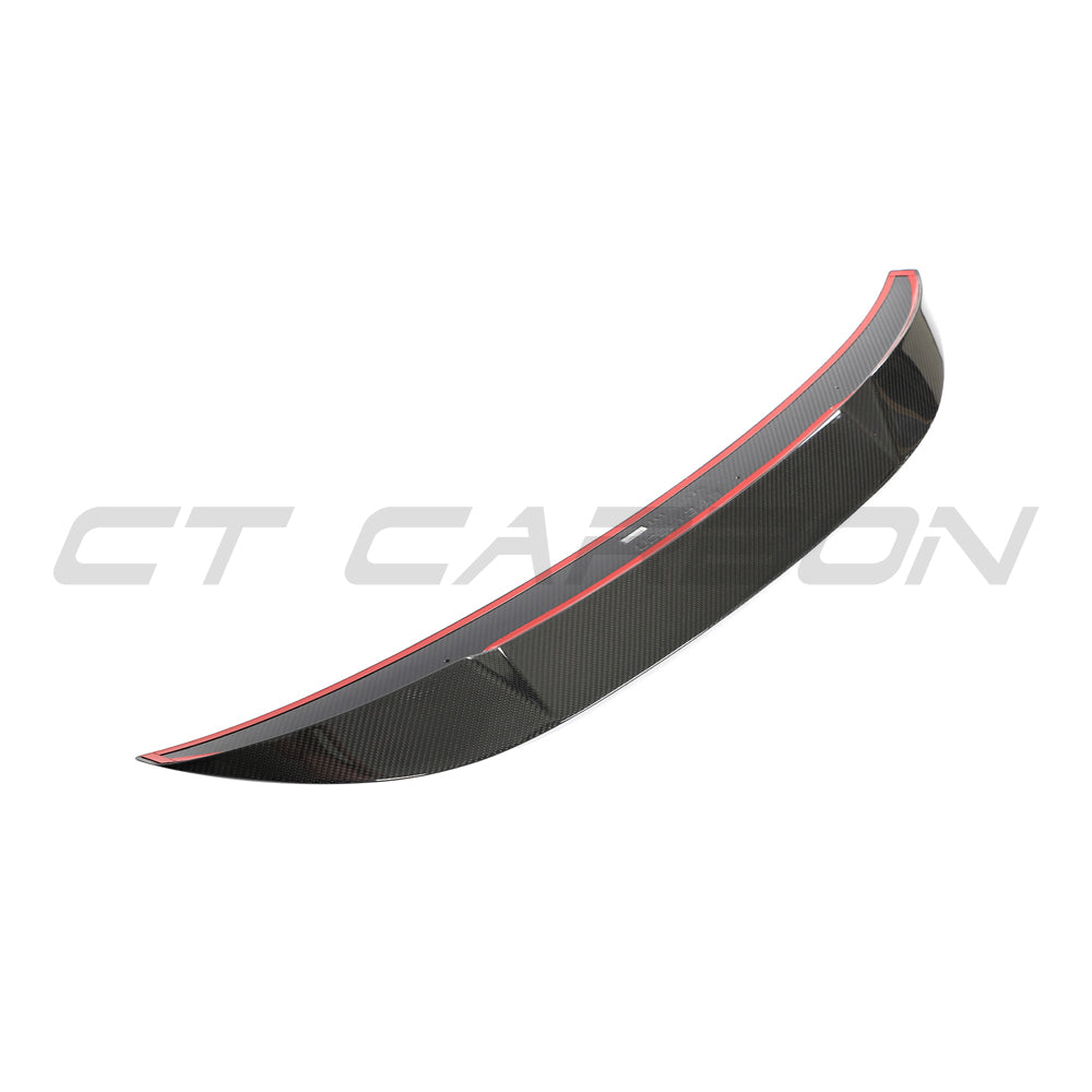 BMW G80 M3 & G20 3 SERIES CARBON FIBRE SPOILER - CT DESIGN V2-Spoiler-CT CARBON-CT Carbon - High-quality carbon fiber and gloss black aerodynamic parts for premium sports and luxury vehicles.