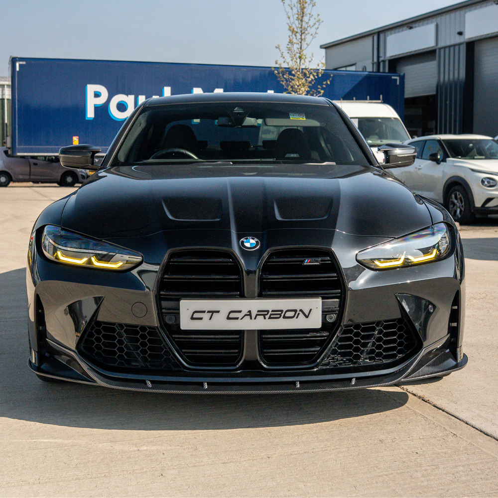 BMW G80/G81/G82/G83 M3 & M4 YELLOW LED DRL MODULE SET (2021-2025)-DRL-CT CARBON-CT Carbon - High-quality carbon fiber and gloss black aerodynamic parts for premium sports and luxury vehicles.