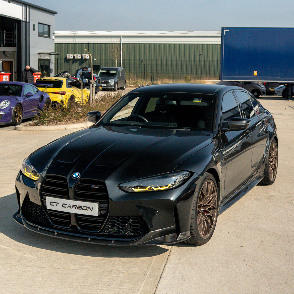 BMW G80/G81/G82/G83 M3 & M4 YELLOW LED DRL MODULE SET (2021-2025)-DRL-CT CARBON-CT Carbon - High-quality carbon fiber and gloss black aerodynamic parts for premium sports and luxury vehicles.
