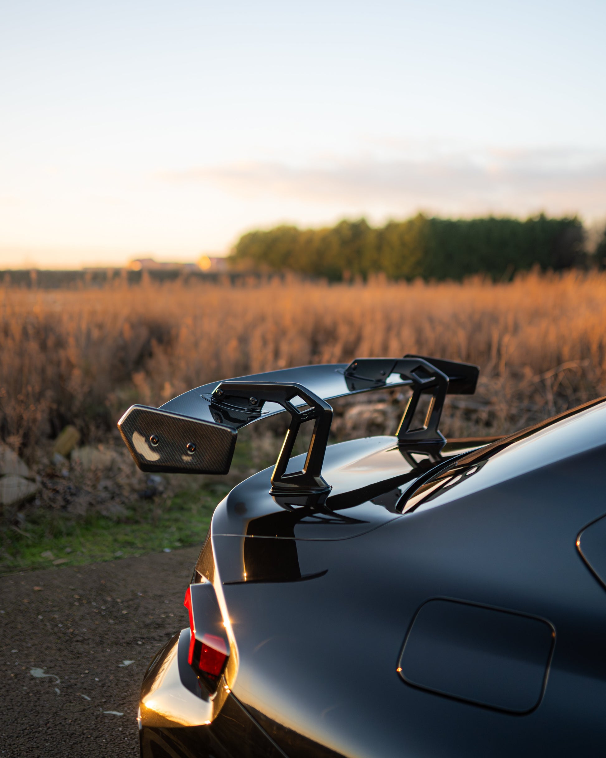 BMW G87 M2 & G42 2 SERIES CARBON FIBRE SWAN NECK WING - CT DESIGN-Spoiler-CT CARBON-CT Carbon - High-quality carbon fiber and gloss black aerodynamic parts for premium sports and luxury vehicles.
