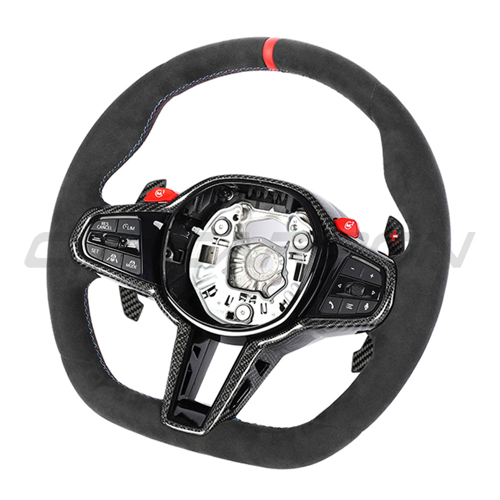 BMW GXX LCI ALCANTARA FLAT BOTTOM CUSTOM STEERING WHEEL