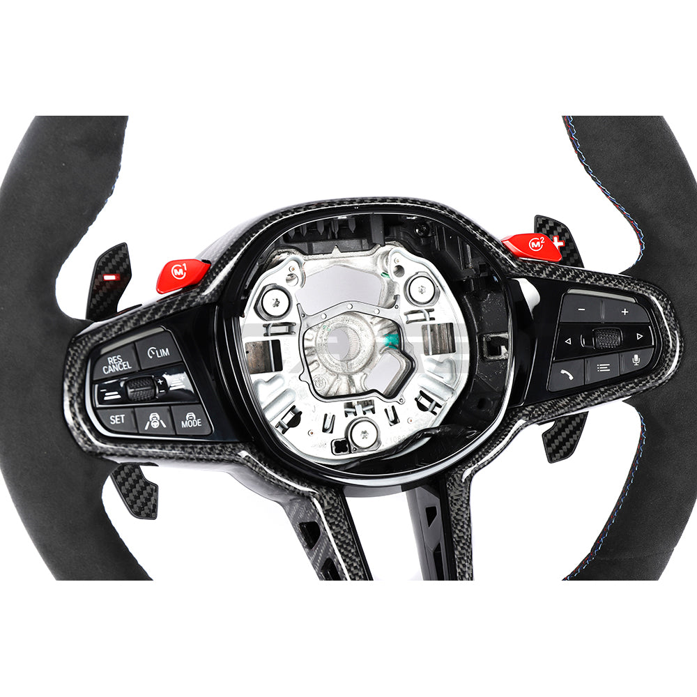 BMW GXX LCI ALCANTARA FLAT BOTTOM CUSTOM STEERING WHEEL