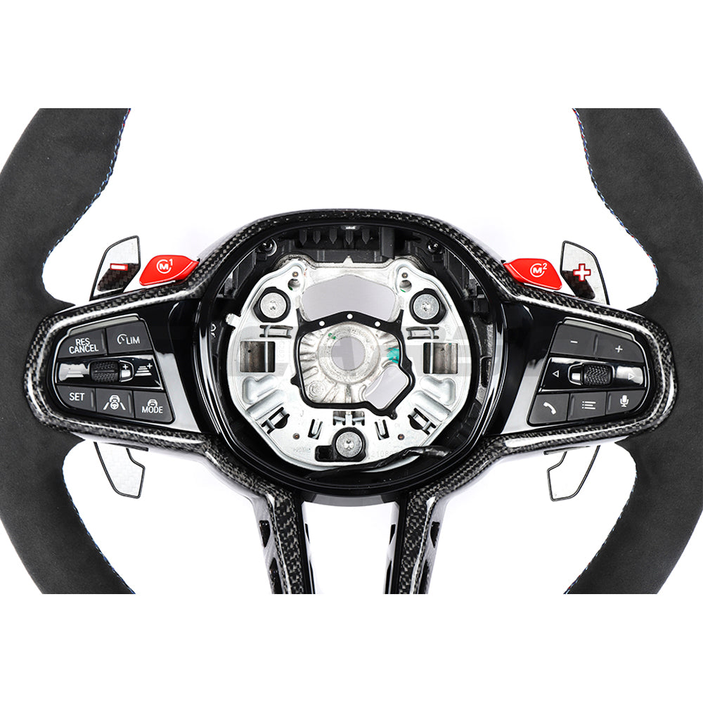 BMW GXX LCI ALCANTARA FLAT BOTTOM CUSTOM STEERING WHEEL