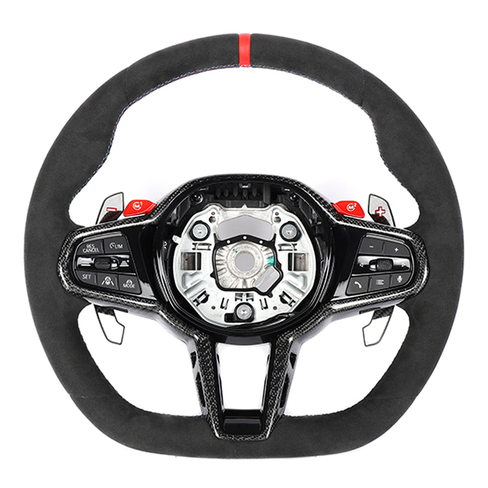 BMW GXX LCI ALCANTARA FLAT BOTTOM CUSTOM STEERING WHEEL