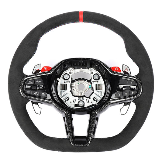 BMW GXX LCI ALCANTARA FLAT BOTTOM CUSTOM STEERING WHEEL