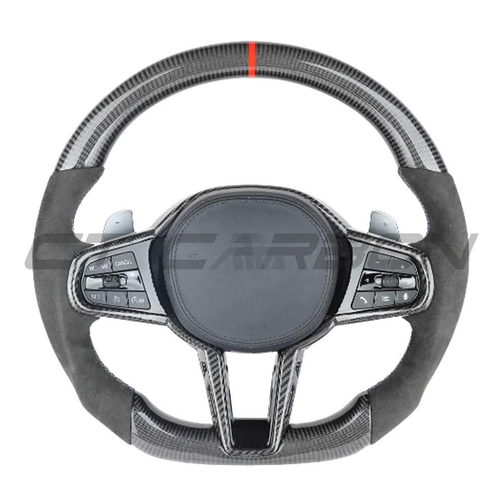 BMW GXX LCI CARBON FIBRE / ALCANTARA FLAT BOTTOM CUSTOM STEERING WHEEL-Custom Steering Wheels-CT CARBON-CT Carbon - High-quality carbon fiber and gloss black aerodynamic parts for premium sports and luxury vehicles.