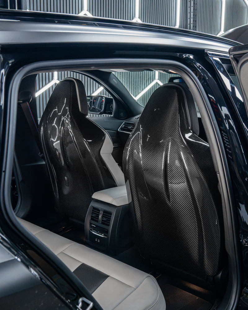 BMW GXX/F9X FULL CARBON FIBRE SEATS BACKS-Accessories-CT CARBON-CT Carbon - High-quality carbon fiber and gloss black aerodynamic parts for premium sports and luxury vehicles.