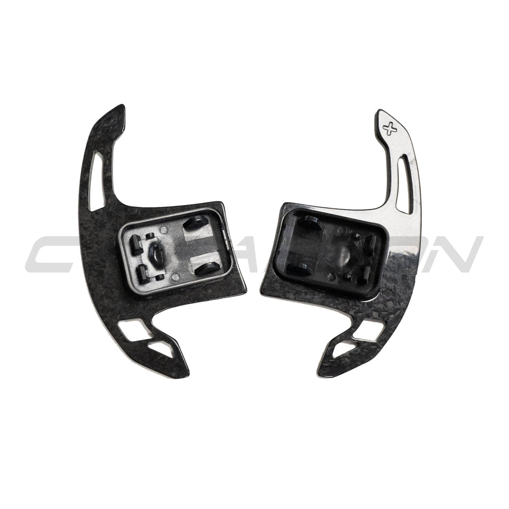 BMW Gxx FORGED CARBON FIBRE SHIFTER PADDLES-Accessories-CT CARBON-CT Carbon - High-quality carbon fiber and gloss black aerodynamic parts for premium sports and luxury vehicles.