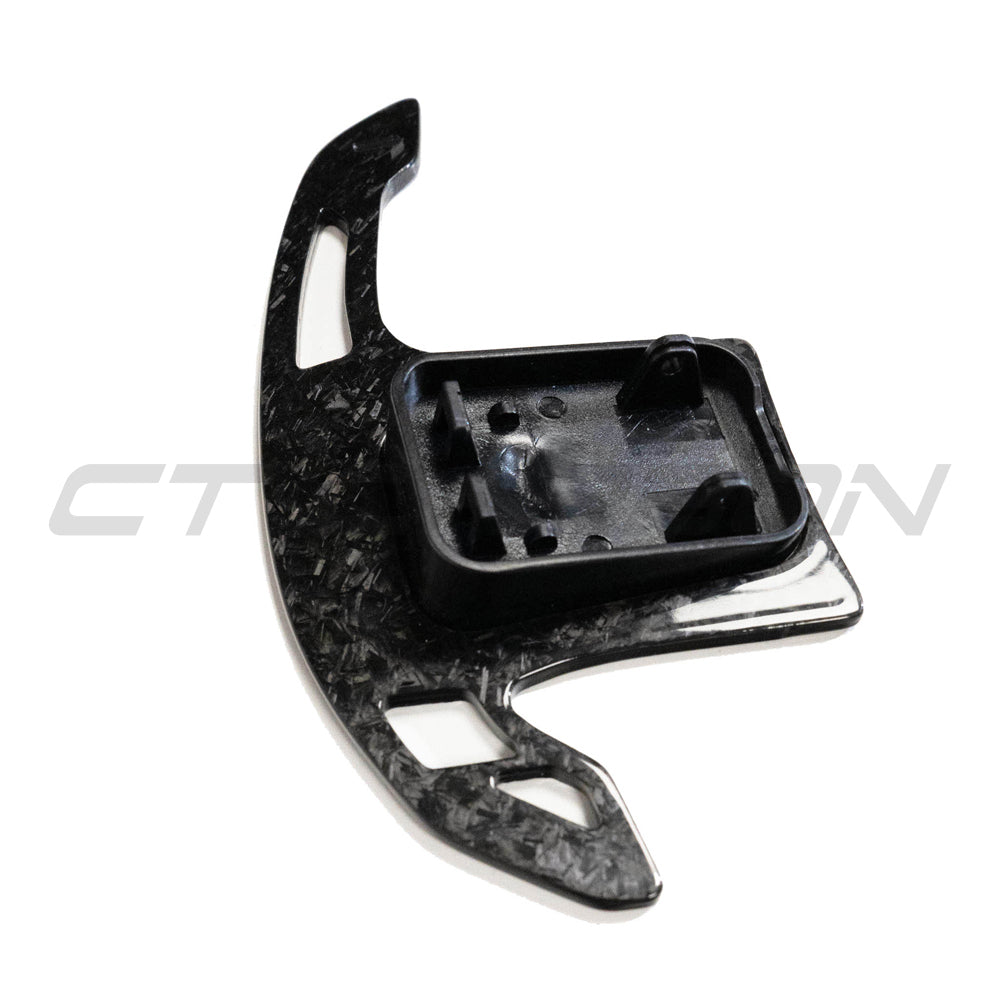 BMW Gxx FORGED CARBON FIBRE SHIFTER PADDLES-Accessories-CT CARBON-CT Carbon - High-quality carbon fiber and gloss black aerodynamic parts for premium sports and luxury vehicles.