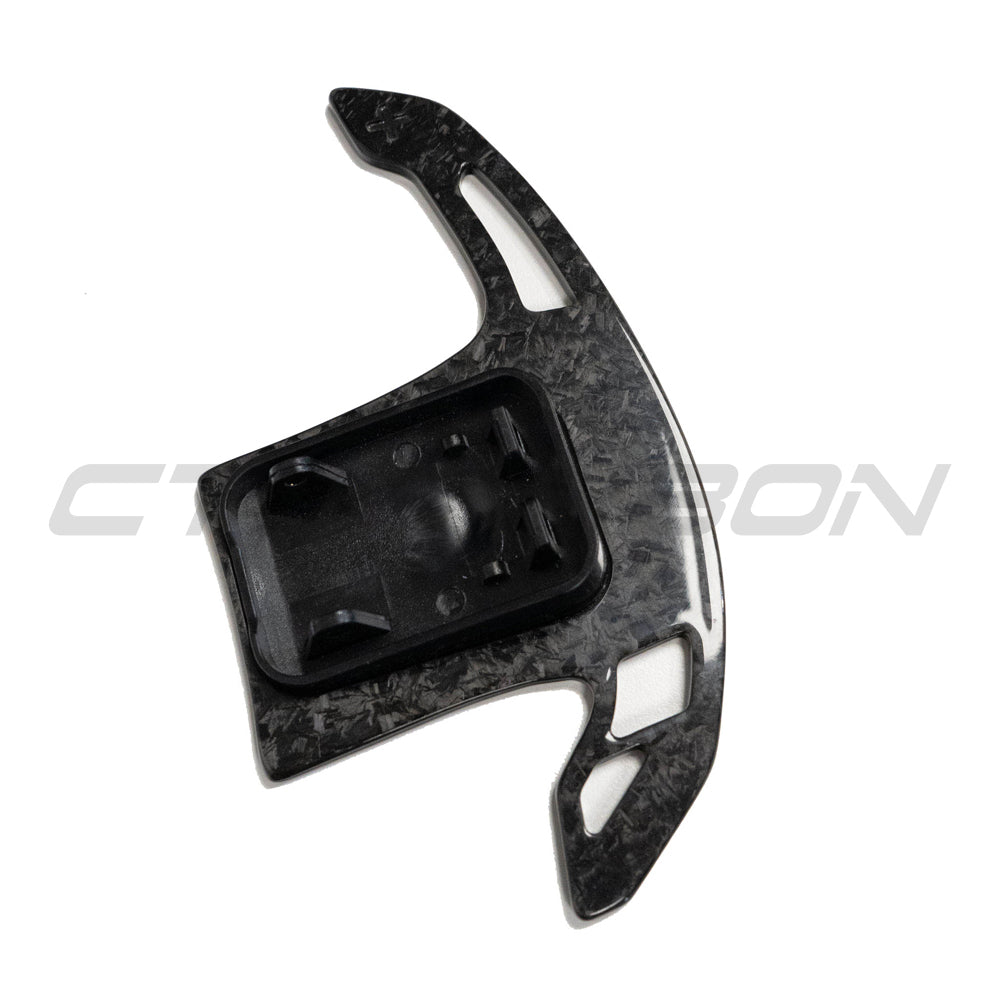 BMW Gxx FORGED CARBON FIBRE SHIFTER PADDLES-Accessories-CT CARBON-CT Carbon - High-quality carbon fiber and gloss black aerodynamic parts for premium sports and luxury vehicles.