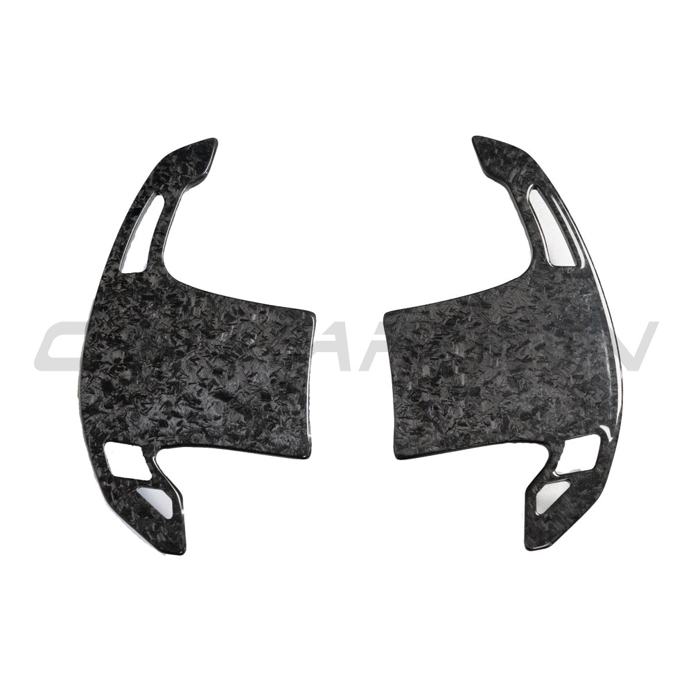 BMW Gxx FORGED CARBON FIBRE SHIFTER PADDLES-Accessories-CT CARBON-CT Carbon - High-quality carbon fiber and gloss black aerodynamic parts for premium sports and luxury vehicles.