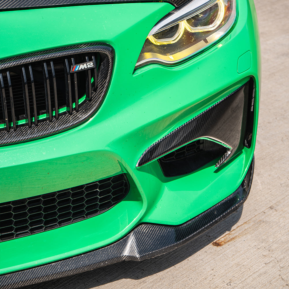 BMW M2 F87 N55 (OG) CARBON FIBRE FRONT BUMPER CORNERS