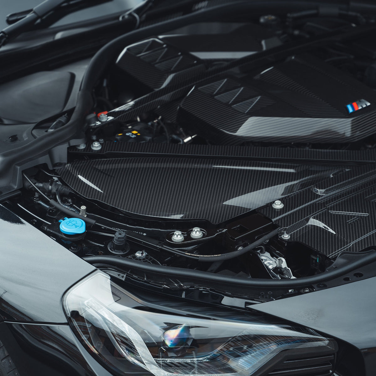 BMW M2 M3 & M4 G87/G80/G81/G82/G83 CARBON FIBRE AIR INTAKE COVER-Accessories-CT CARBON-CT Carbon - High-quality carbon fiber and gloss black aerodynamic parts for premium sports and luxury vehicles.