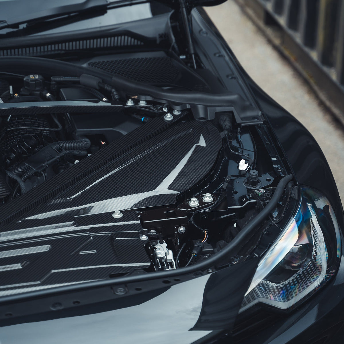 BMW M2 M3 & M4 G87/G80/G81/G82/G83 CARBON FIBRE AIR INTAKE COVER-Accessories-CT CARBON-CT Carbon - High-quality carbon fiber and gloss black aerodynamic parts for premium sports and luxury vehicles.