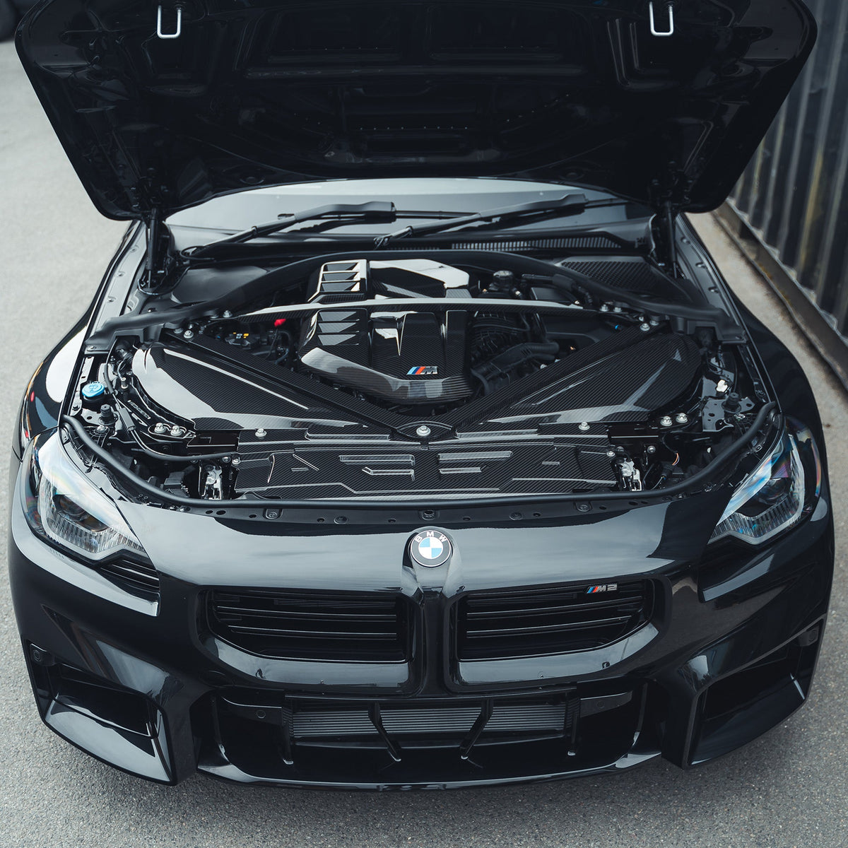 BMW M2 M3 & M4 G87/G80/G81/G82/G83 CARBON FIBRE ENGINE DRESS UP KIT-Accessories-CT CARBON-CT Carbon - High-quality carbon fiber and gloss black aerodynamic parts for premium sports and luxury vehicles.