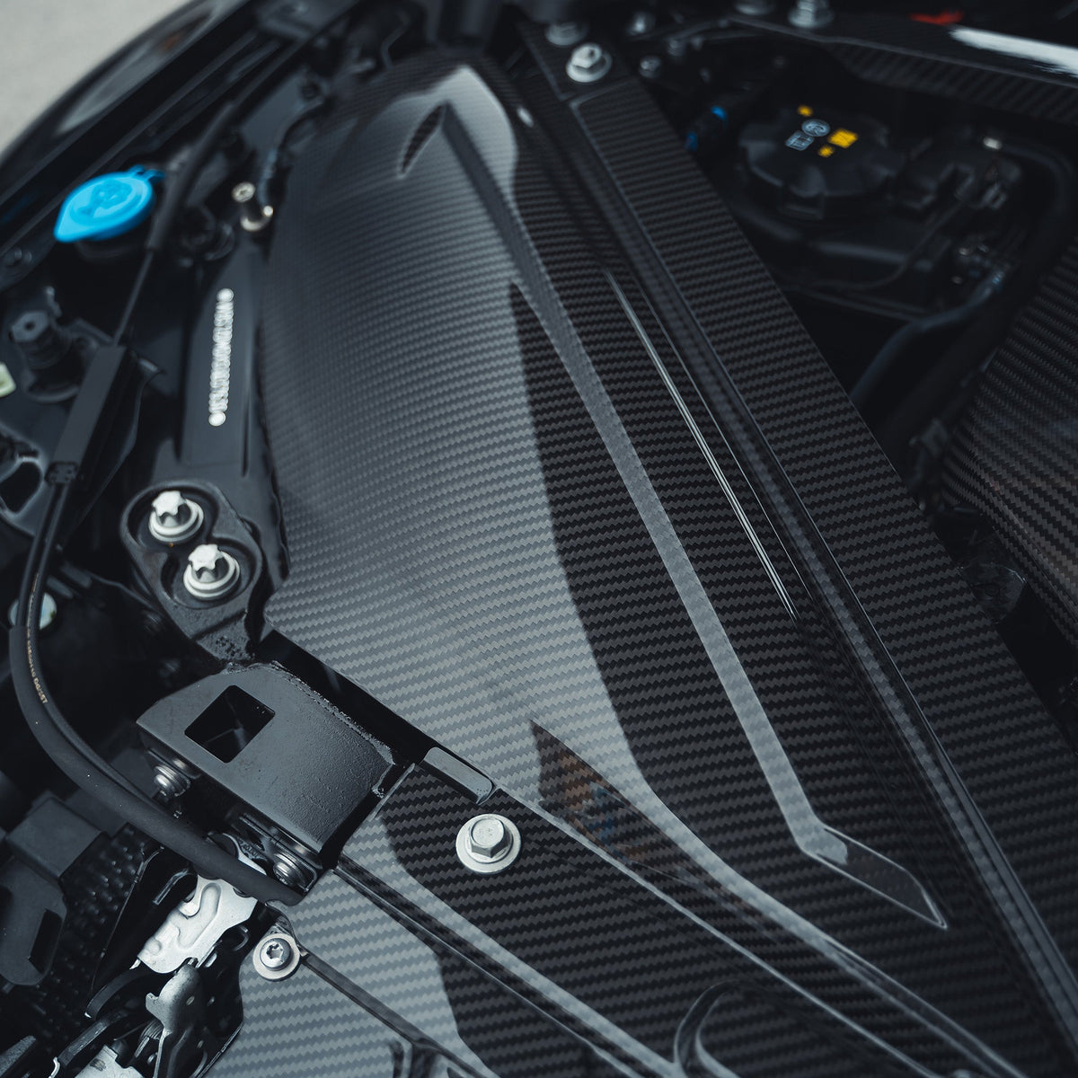BMW M2 M3 & M4 G87/G80/G81/G82/G83 CARBON FIBRE ENGINE DRESS UP KIT-Accessories-CT CARBON-CT Carbon - High-quality carbon fiber and gloss black aerodynamic parts for premium sports and luxury vehicles.