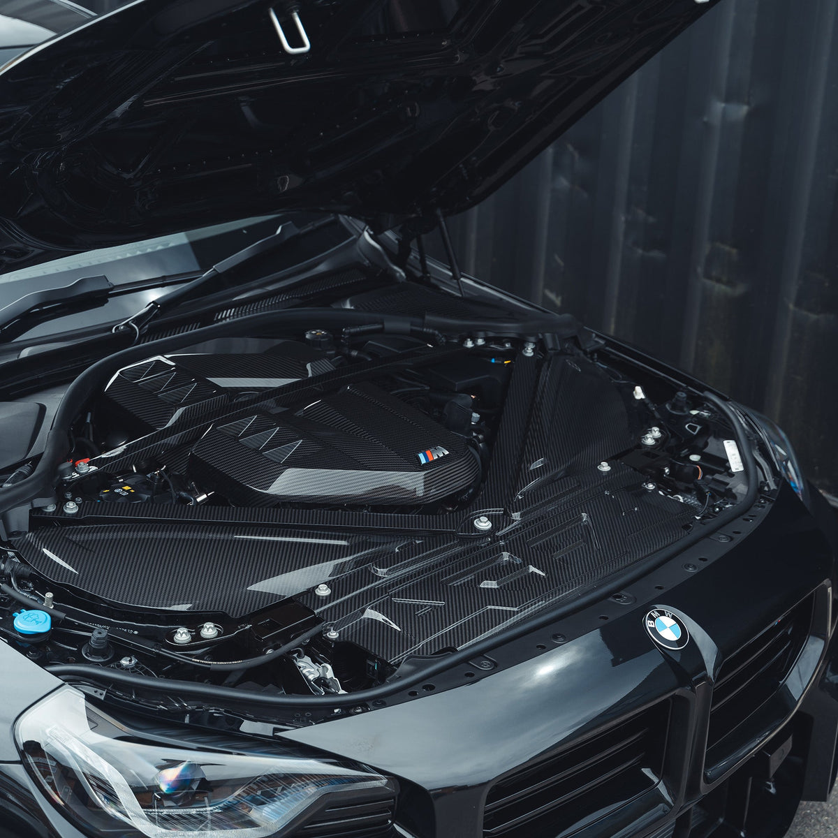BMW M2 M3 & M4 G87/G80/G81/G82/G83 CARBON FIBRE ENGINE STRUT BRACE-Accessories-CT CARBON-CT Carbon - High-quality carbon fiber and gloss black aerodynamic parts for premium sports and luxury vehicles.