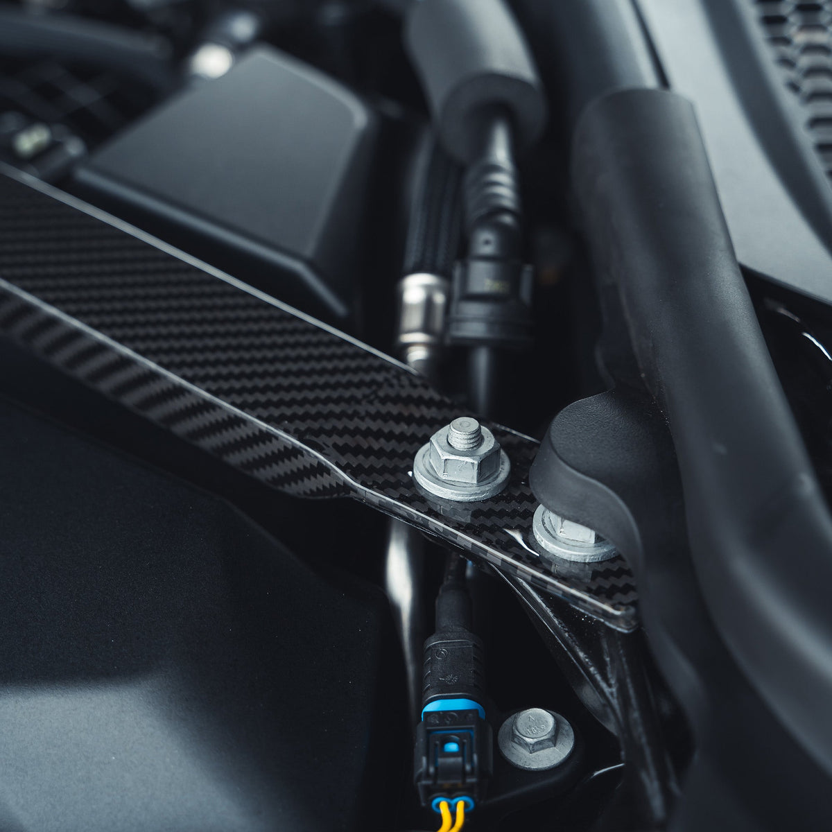 BMW M2 M3 & M4 G87/G80/G81/G82/G83 CARBON FIBRE ENGINE STRUT BRACE-Accessories-CT CARBON-CT Carbon - High-quality carbon fiber and gloss black aerodynamic parts for premium sports and luxury vehicles.