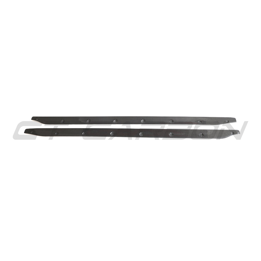 BMW M3 G80/G81 CARBON FIBRE SIDE SKIRT EXTENSIONS-Side Skirts-CT CARBON-CT Carbon - High-quality carbon fiber and gloss black aerodynamic parts for premium sports and luxury vehicles.