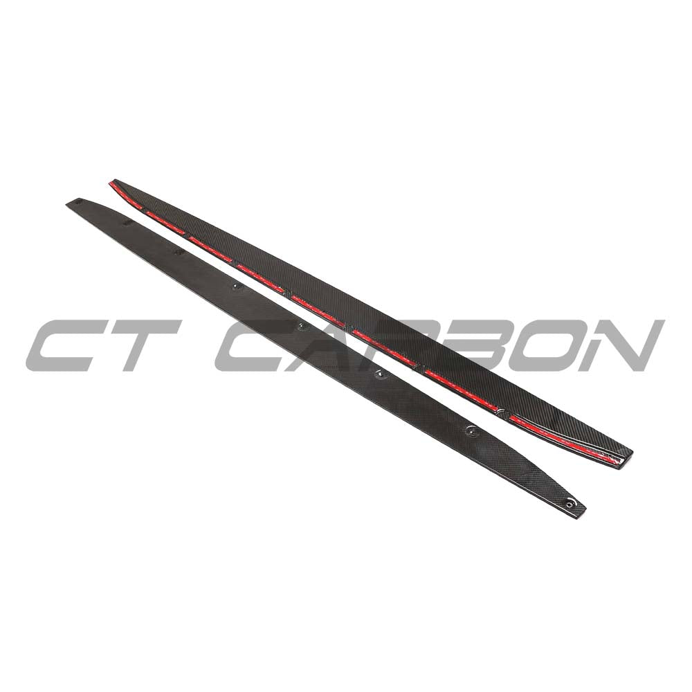 BMW M3 G80/G81 CARBON FIBRE SIDE SKIRT EXTENSIONS - V3 - CT DESIGN
